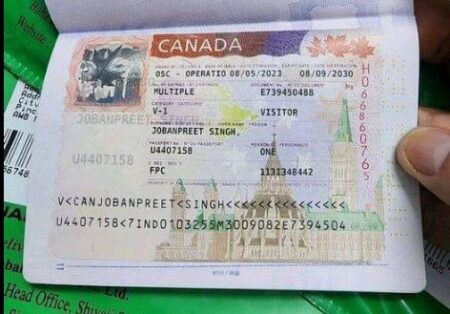 Canada visa sticker